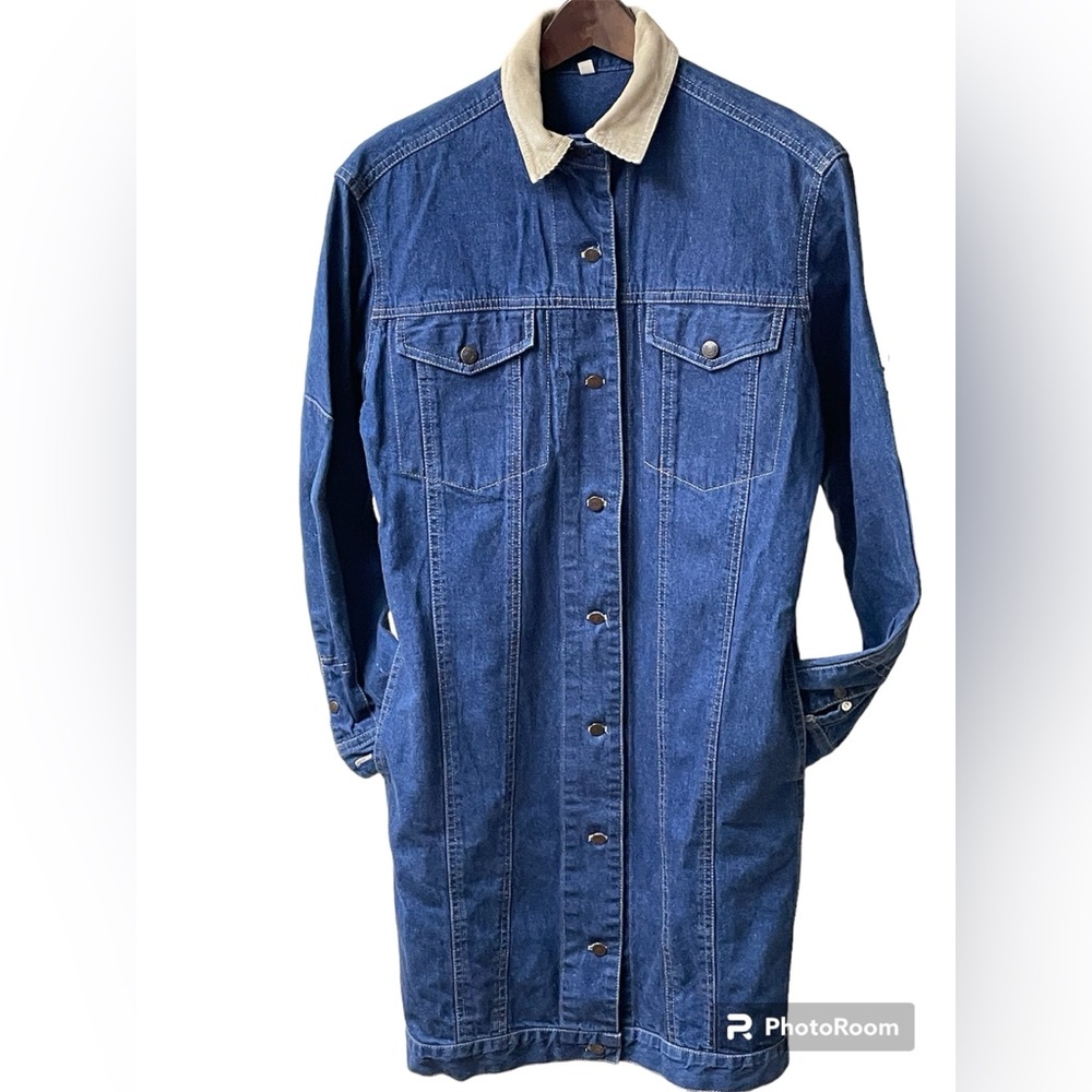Calvin Klein Vintage 1980s Denim Coat Dress